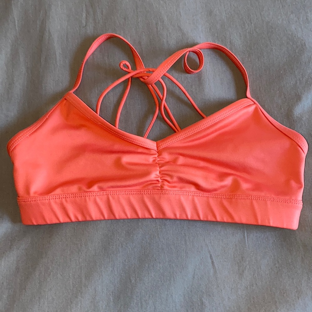 ALO Yoga Coral Strappy Sunny Sports Bra